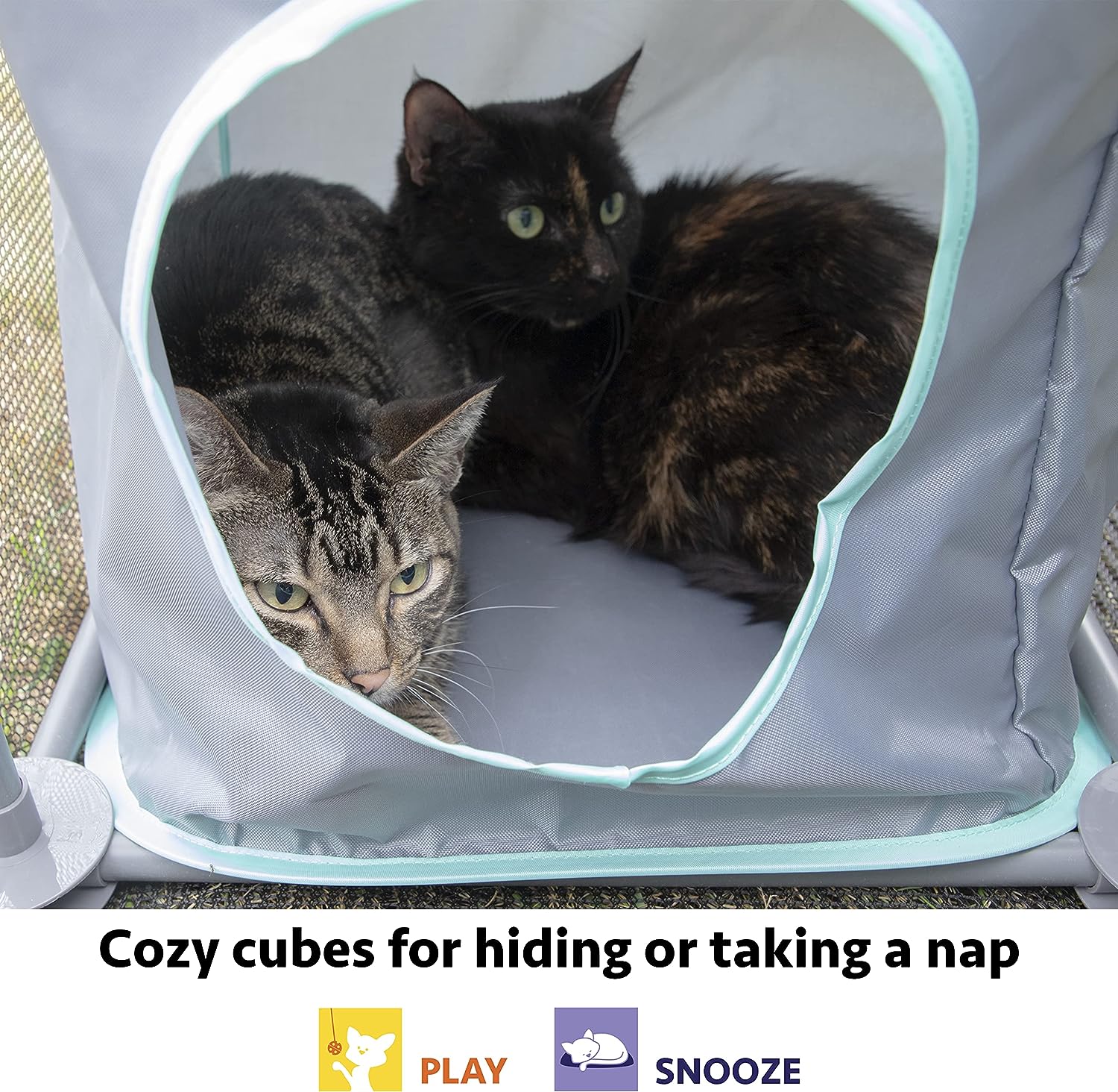 Kitty City Claw Juego de muebles para gatos para interiores y exteriores, cama