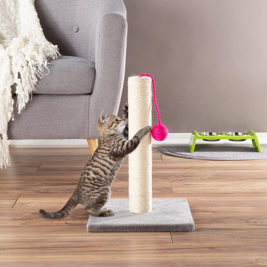 PETMAKER Poste rascador para gatos de 17 pulgadas, tela de sisal y alfombra,