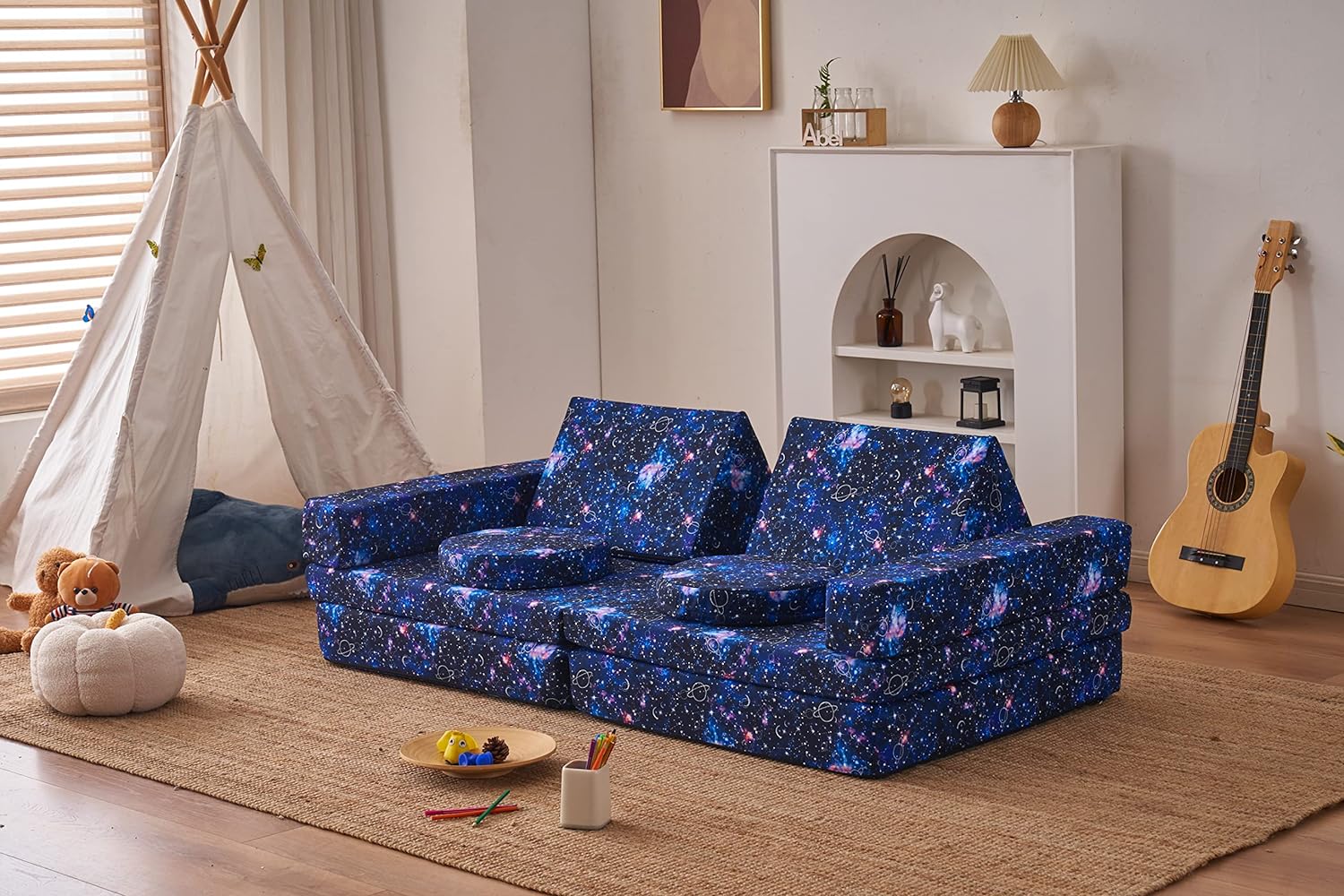 Sofá para niños 10 piezas sofá de suelo muebles modulares para