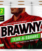 Brawny Tear-A-Square Toallas de papel 6 rollos dobles 12 rollos regulares - VIRTUAL MUEBLES