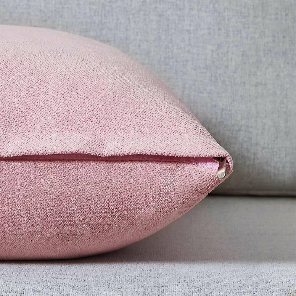 Funda Para Cojin Decorativo Cuadrado En Tela Rosado - VIRTUAL MUEBLES