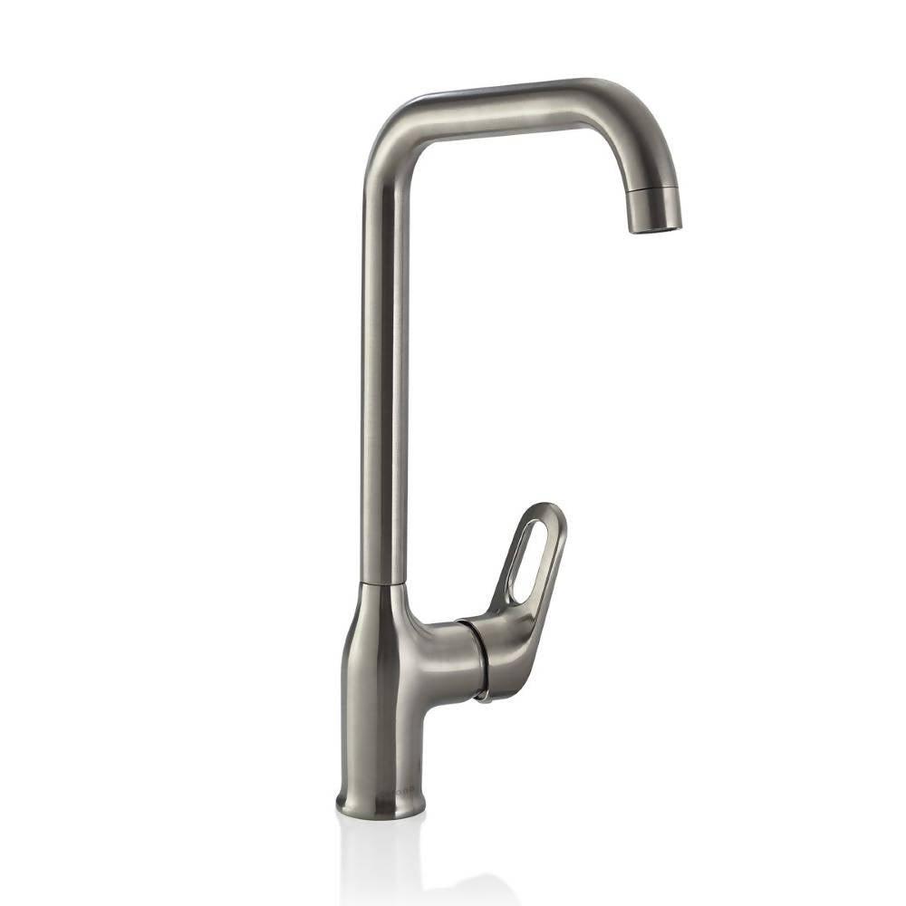 Grifería Lavaplatos Corona Monocontrol Koral Niquel - VIRTUAL MUEBLES