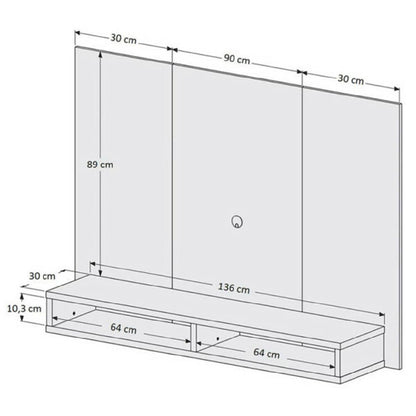 Panel TV California Caramelo/Beige
