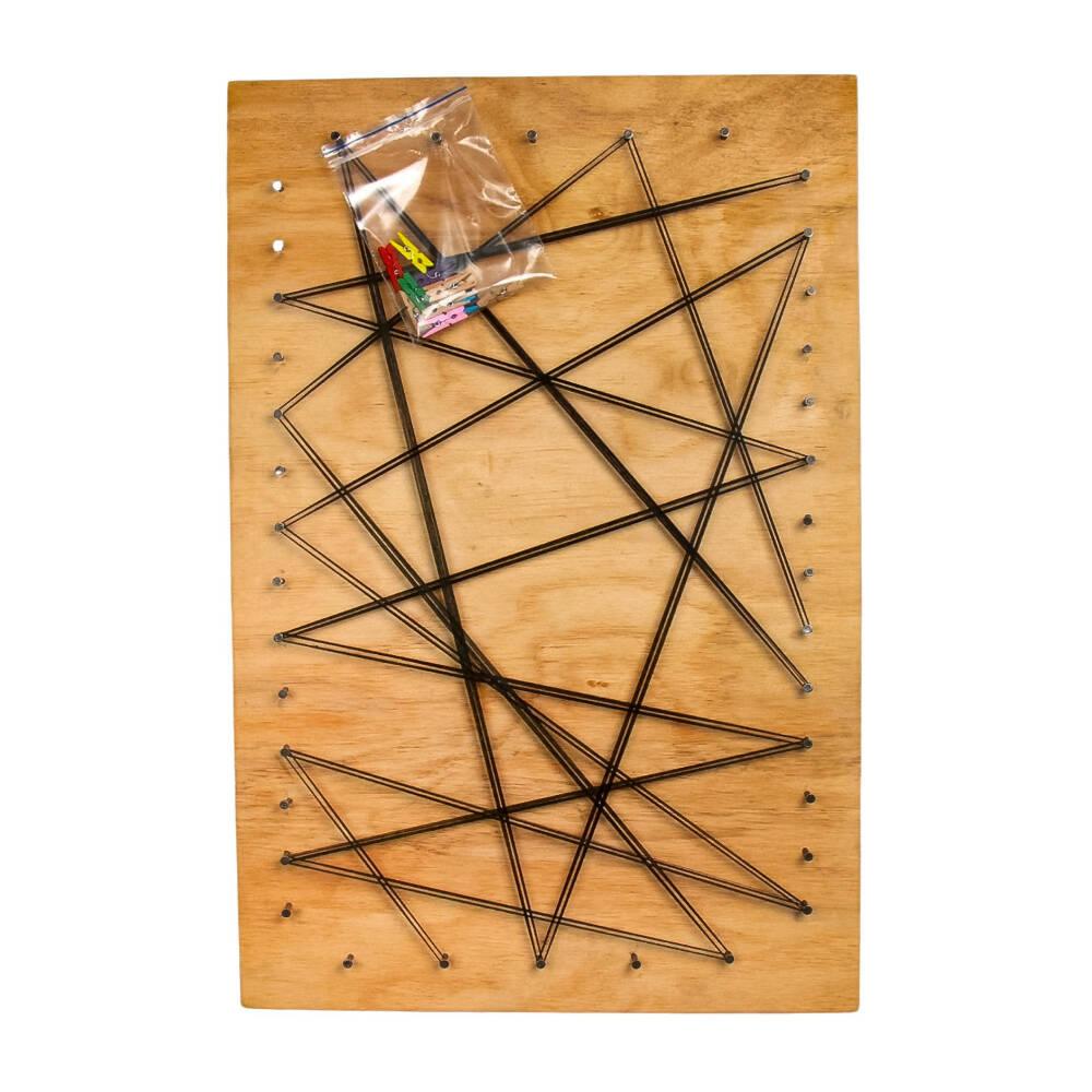 Tablero Portaretrato En Madera Con Ganchos - VIRTUAL MUEBLES