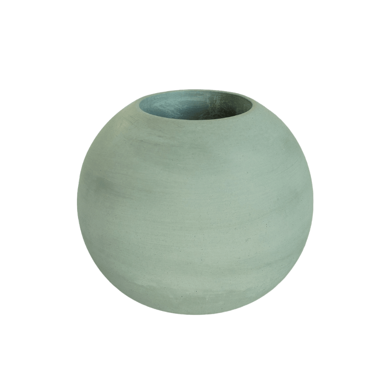 Matera Luna de Cemento 12x13.5x7 cm Verde Oliva - VIRTUAL MUEBLES