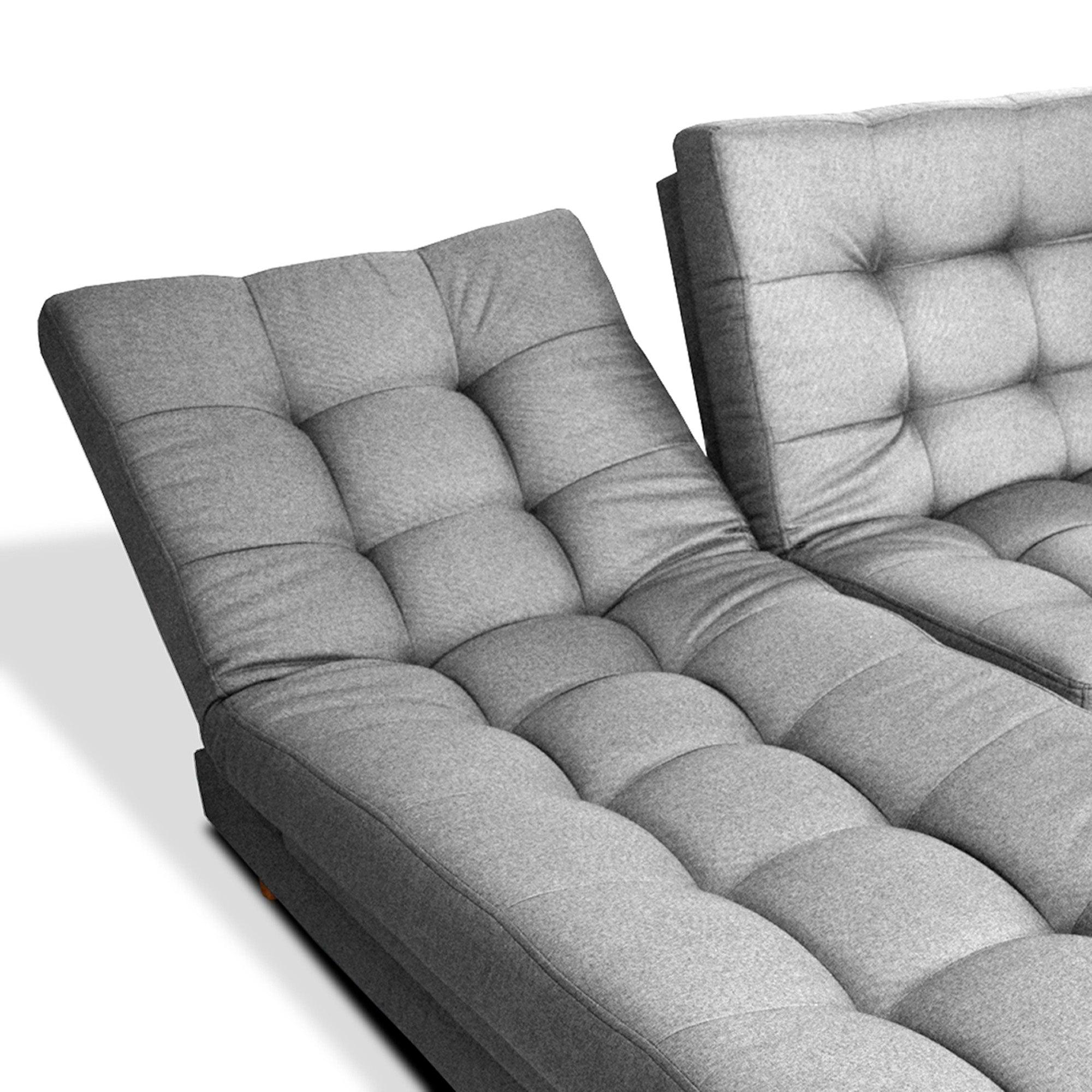 Esquinero sofá cama Carvallo tela gris - VIRTUAL MUEBLES