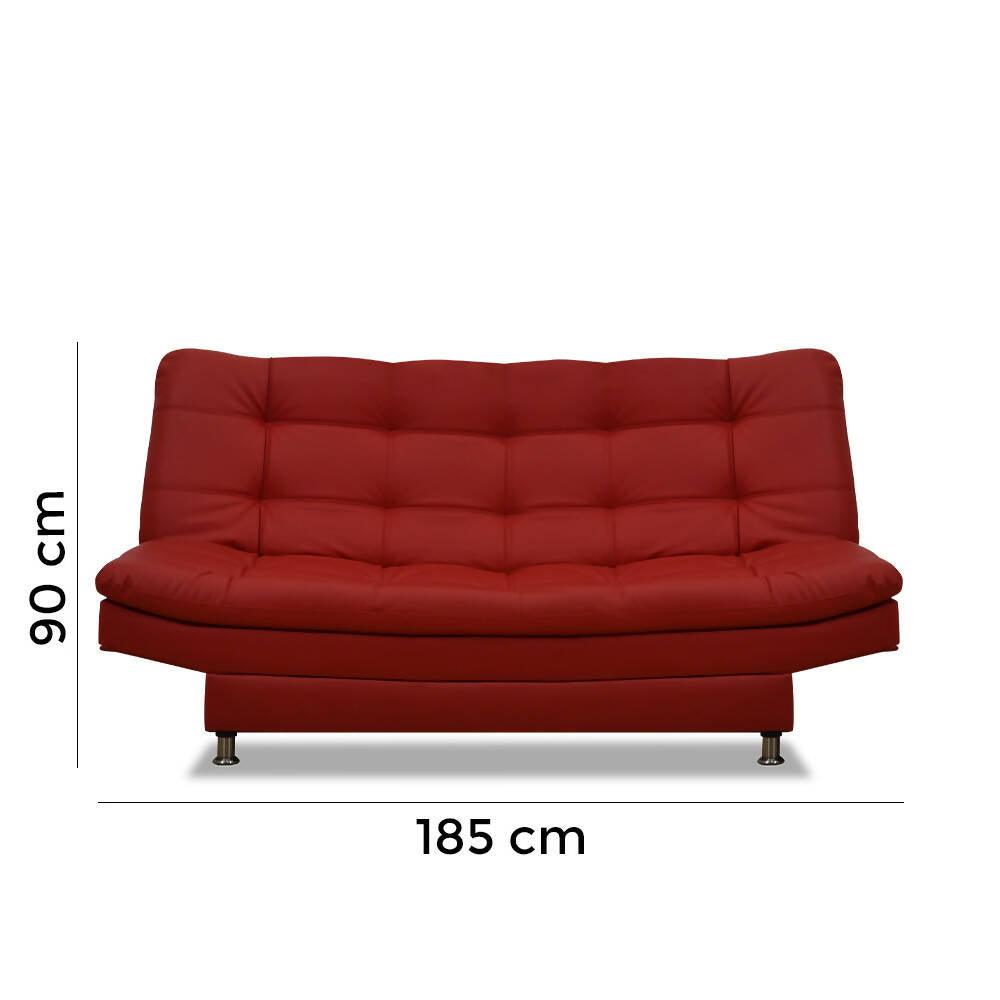 Sofá cama Moltochic rojo sintético - VIRTUAL MUEBLES