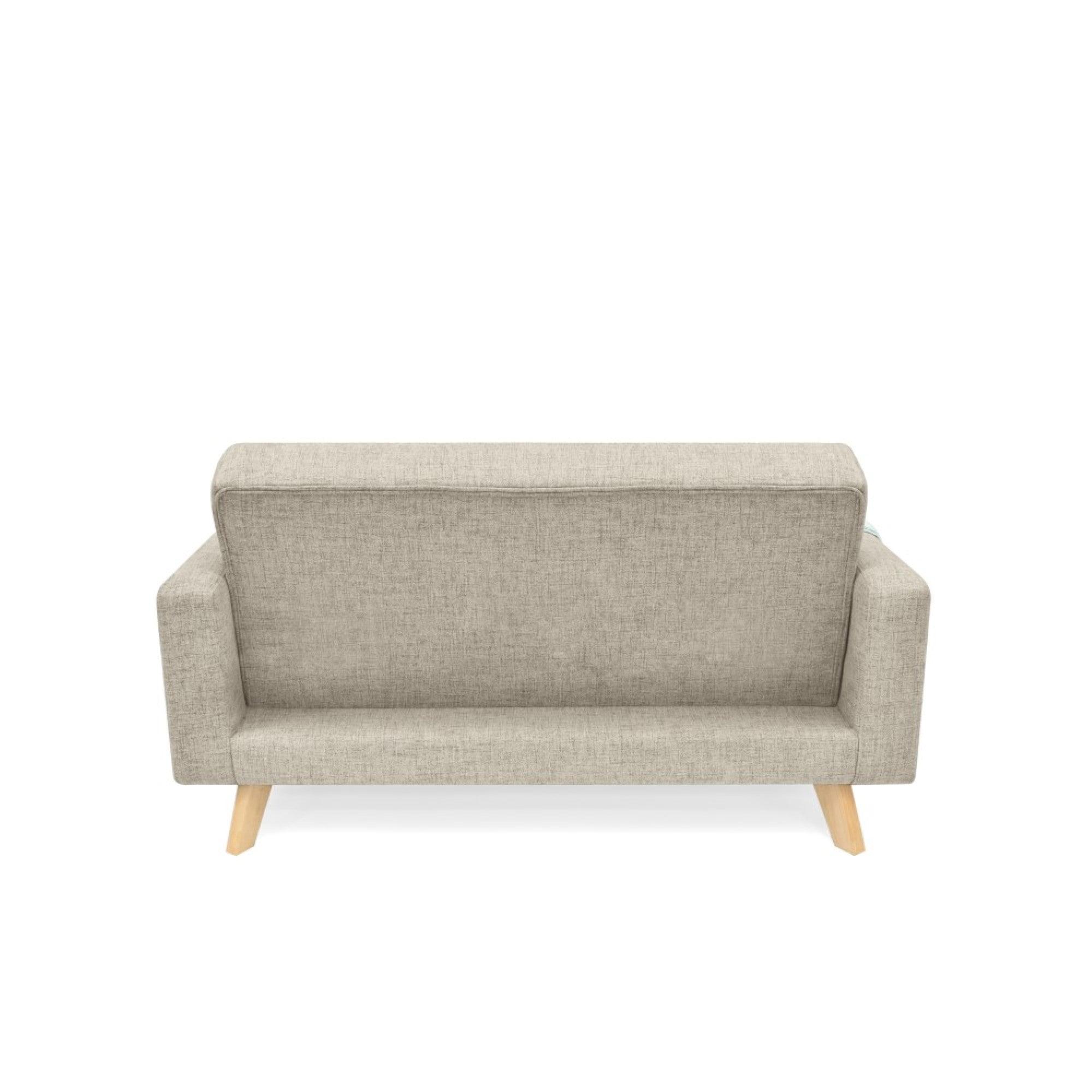Sofa 2 Puestos Barza Tela Poliester Taupe - VIRTUAL MUEBLES