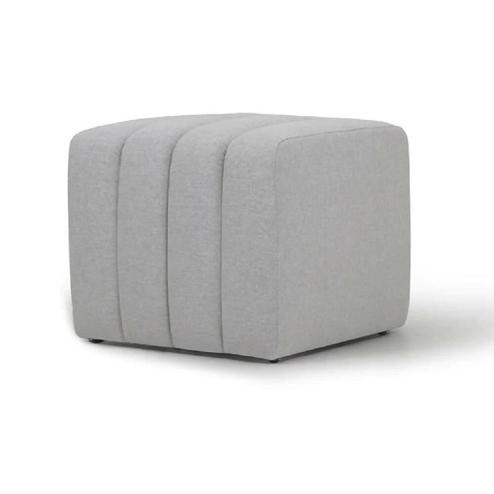 Puff Auxiliar Boston 55x55 - Gris Plata
