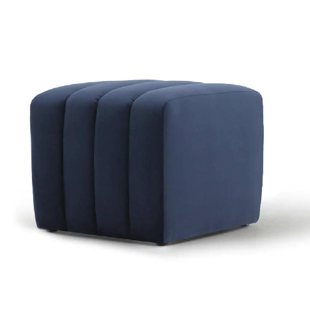 Puff Auxiliar Boston 55x55 - Azul