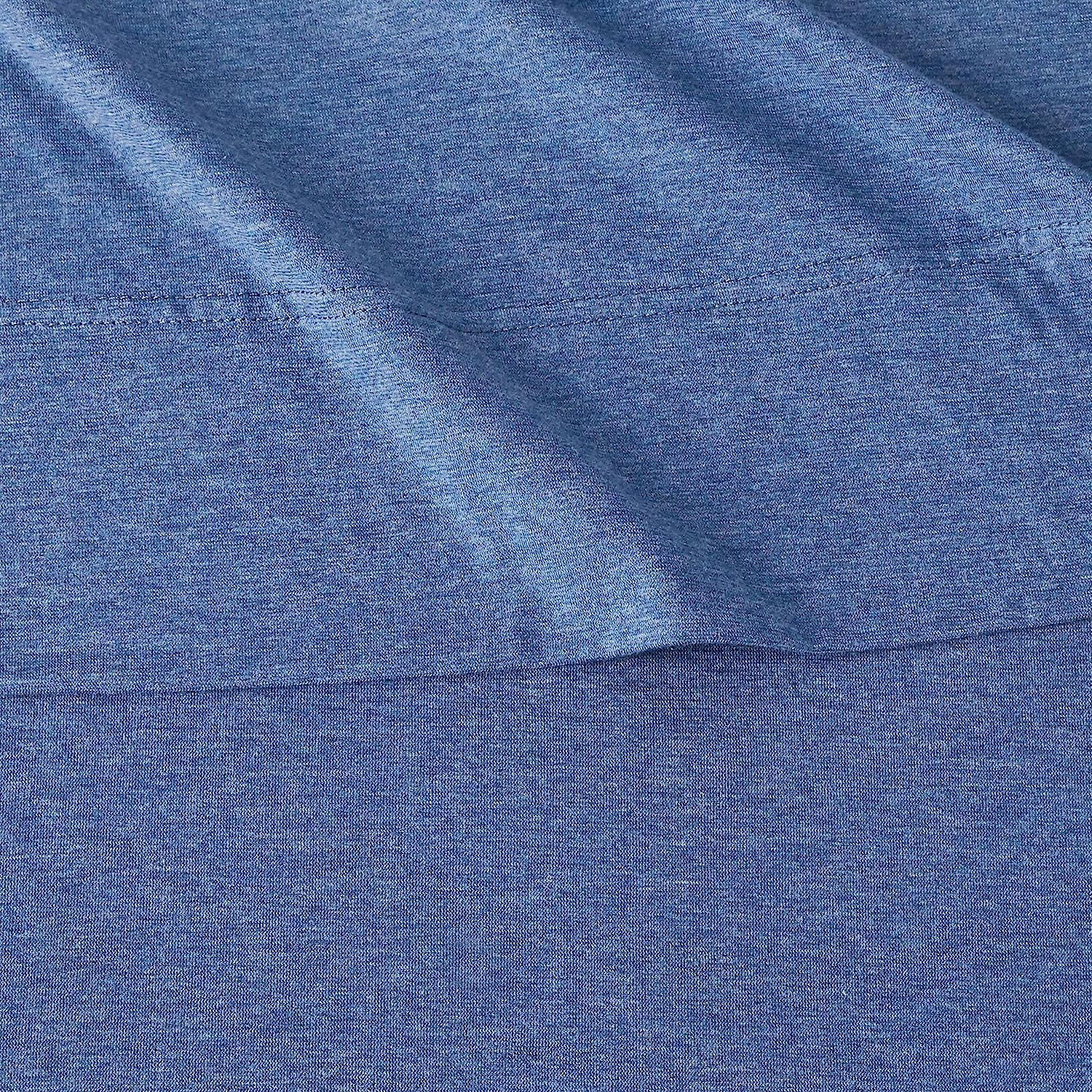 Tienda Juego de sábanas de jersey de algodón tamaño Queen color azul cambray