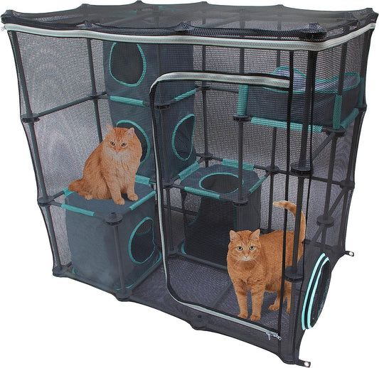 Kitty City Claw Juego de muebles para gatos para interiores y exteriores, cama