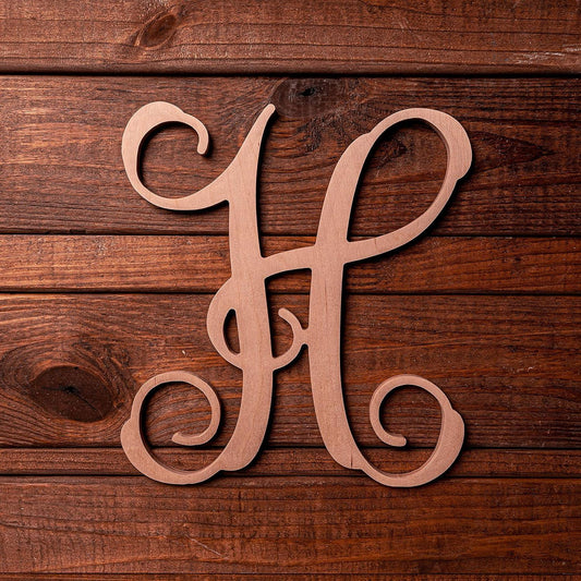 Letras de madera grandes de 12 pulgadas, letras grandes de madera en forma  de H en blanco, sin terminar, letras del alfabeto de madera grandes para