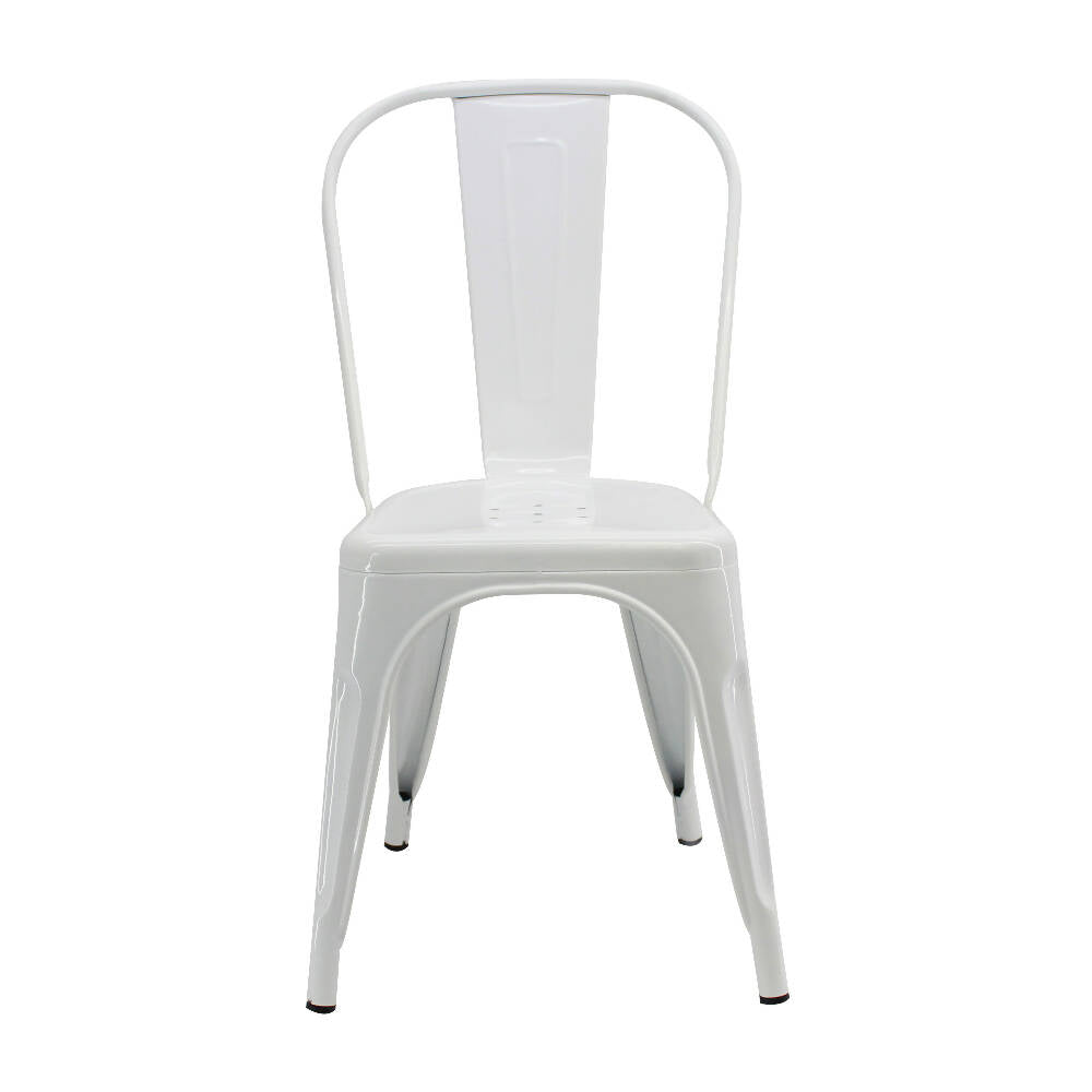 Silla Tolix Metalica Para Comedor Restaurante - Blanco