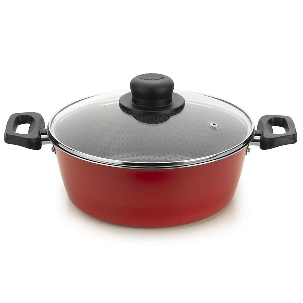 Olla con Tapa Basic 20 cm Rojo - VIRTUAL MUEBLES