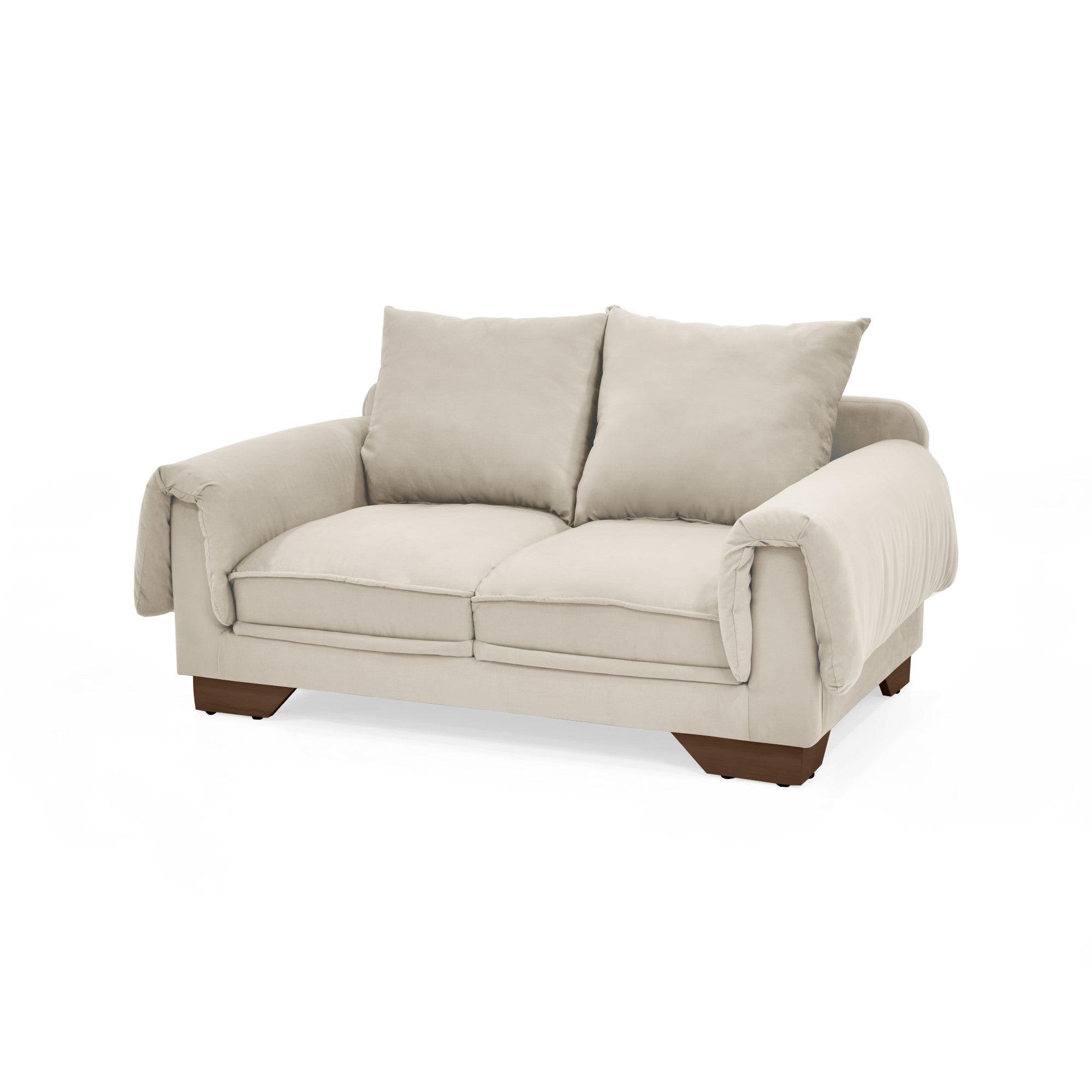 Sofa 2 Puestos Daytona Tela Taupe - VIRTUAL MUEBLES