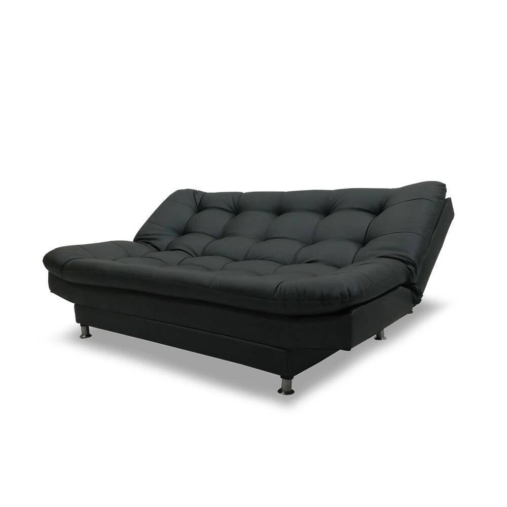 Sofá cama moltochic negro sintético antirasguño - VIRTUAL MUEBLES