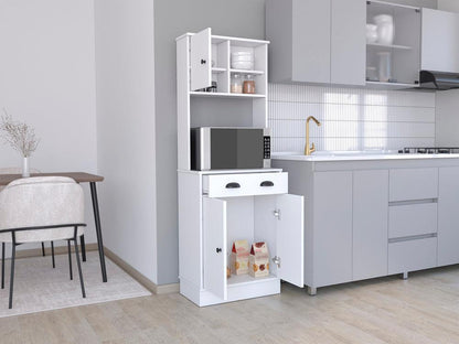 Alacena Almena, Blanco Duqueza, con puertas y gran capacidad de almacenaje ZF - VIRTUAL MUEBLES