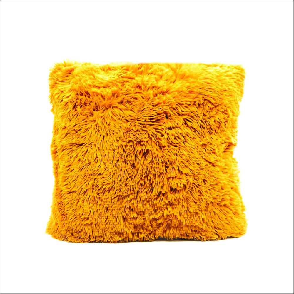 Kit X 2 Fundas Cojines Peludo Amarillo - VIRTUAL MUEBLES