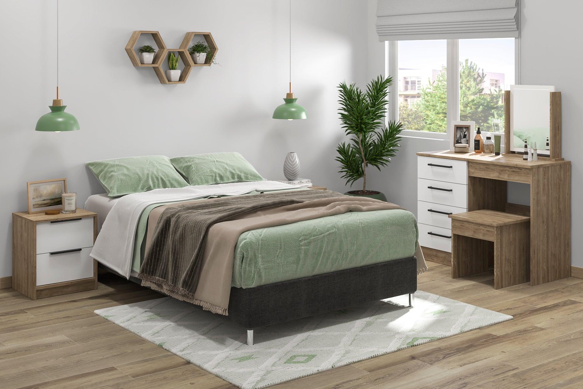 Combo para Habitación Omega, incluye Base Cama Semidoble.