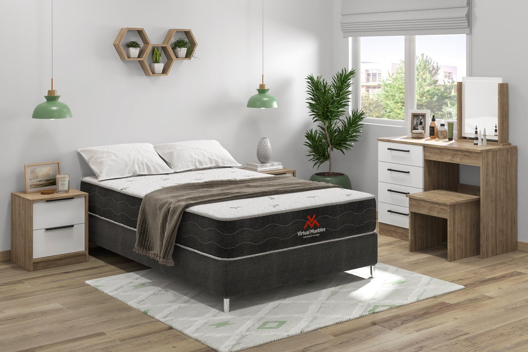 Combo para Habitación Omega, incluye Base Cama Semidoble.