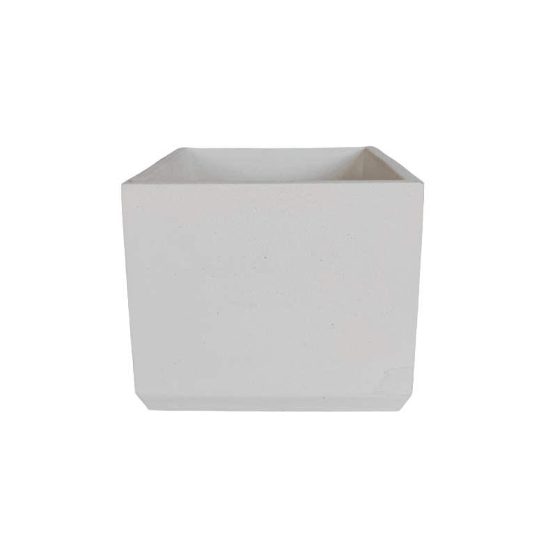 Matera Eloisa de Cemento 15x15x15 cm Blanco - VIRTUAL MUEBLES