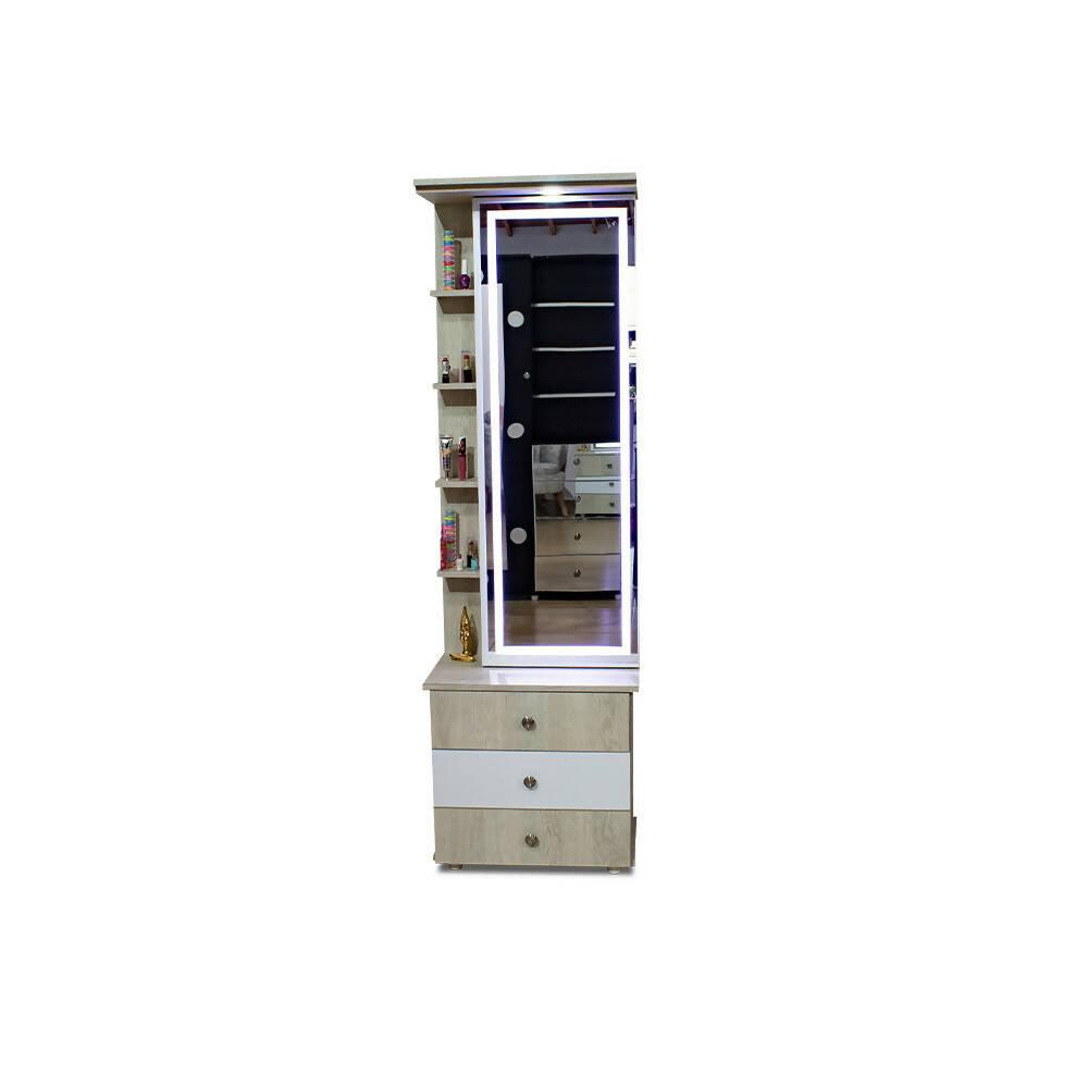 Tocador Bilbao blanco combinado con espejo led