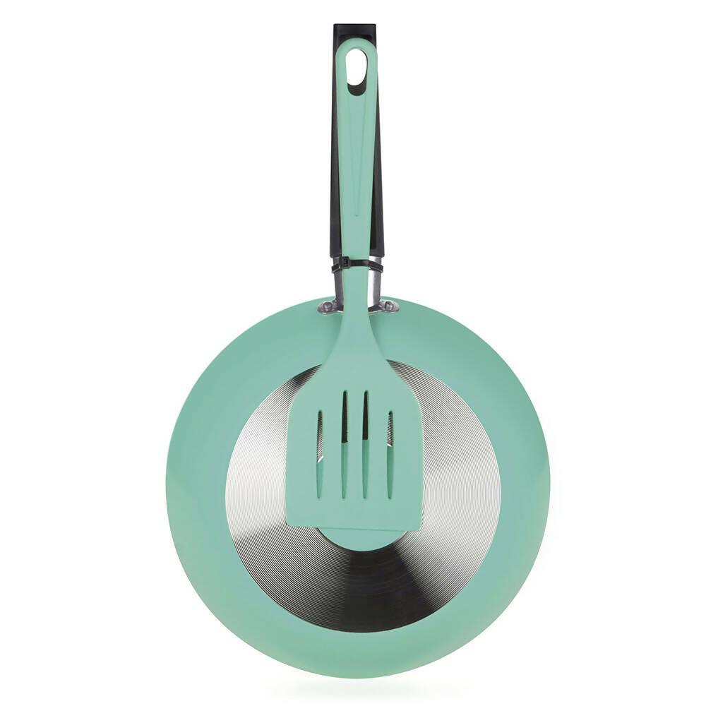 Sartén con Espátula Aspiración 24 cm Azul - VIRTUAL MUEBLES