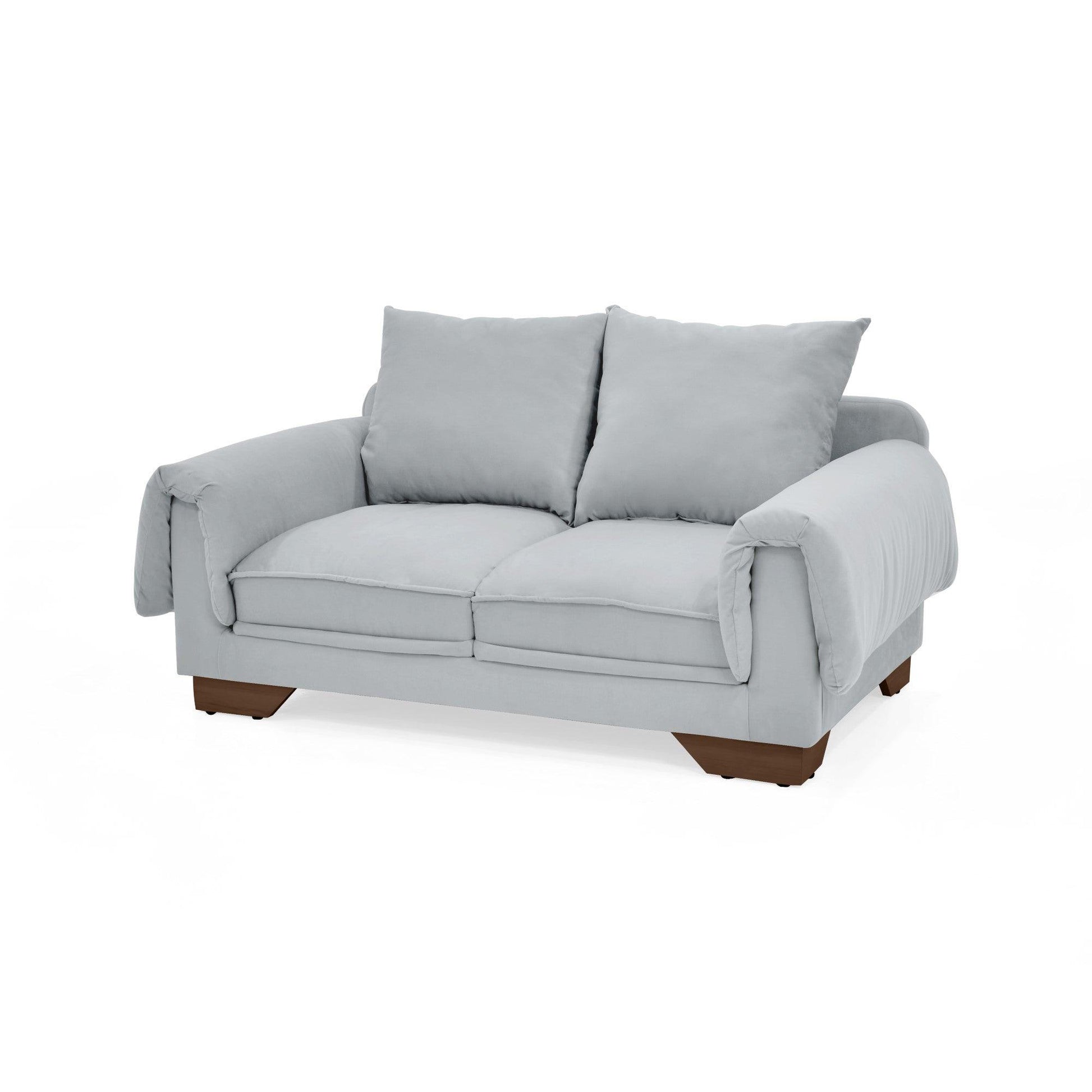 Sofa 2 Puestos Daytona Tela Plata - VIRTUAL MUEBLES