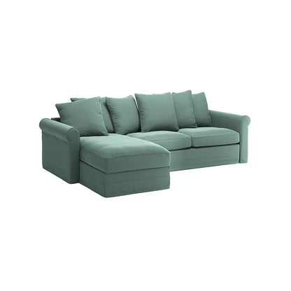 Sofá en L Izquierdo Iyad Terciopelo premium Verde 270x75x95