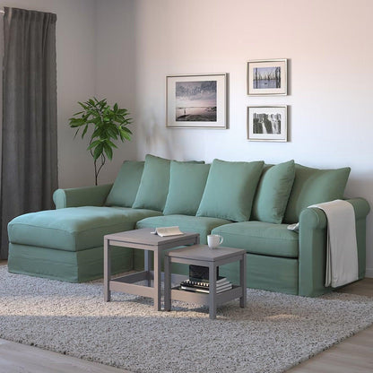 Sofá en L Izquierdo Iyad Terciopelo premium Verde 270x75x95
