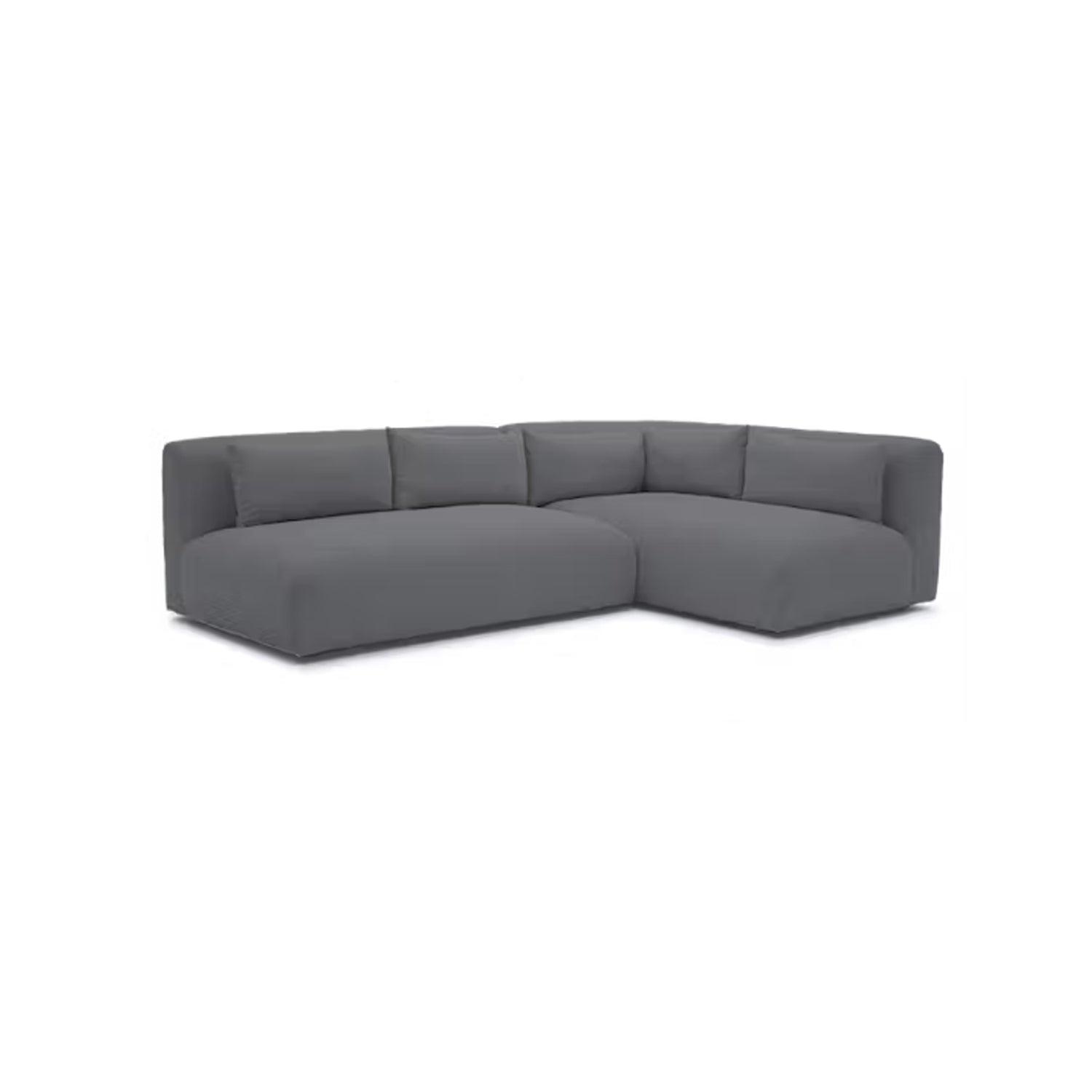 Sofá en L Derecho Benito Lona anti fluidos Gris 270x80x75