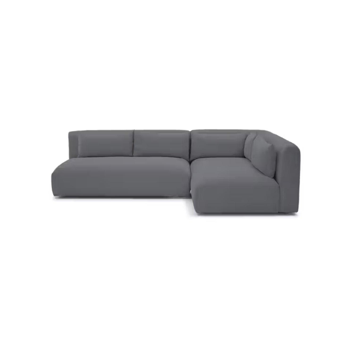 Sofá en L Derecho Benito Lona anti fluidos Gris 270x80x75