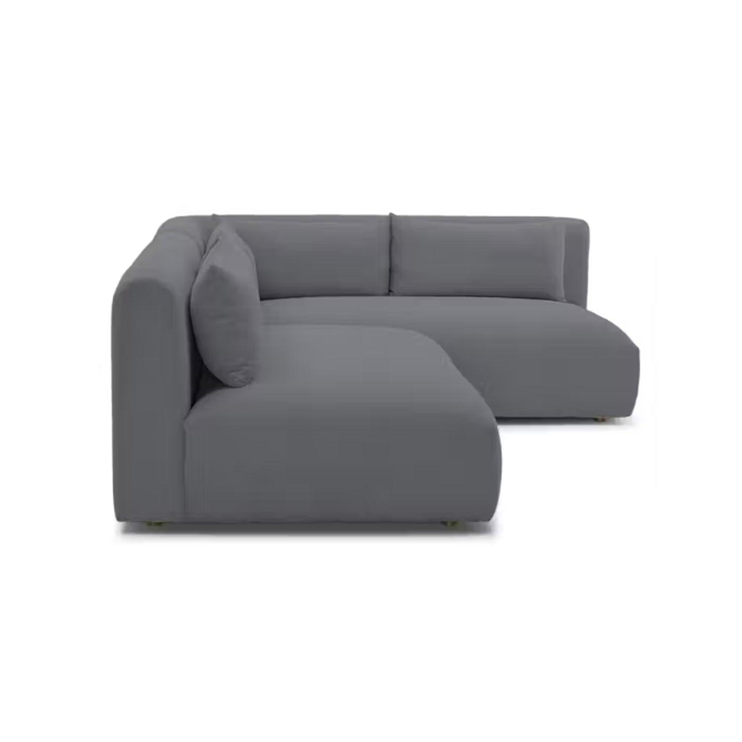 Sofá en L Derecho Benito Lona anti fluidos Gris 270x80x75