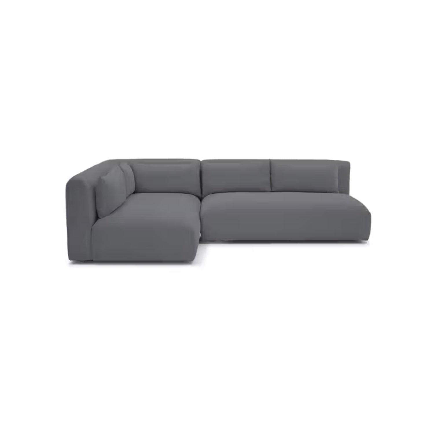 Sofá en L Izquierdo Benito Lona anti fluidos Gris 270x80x75