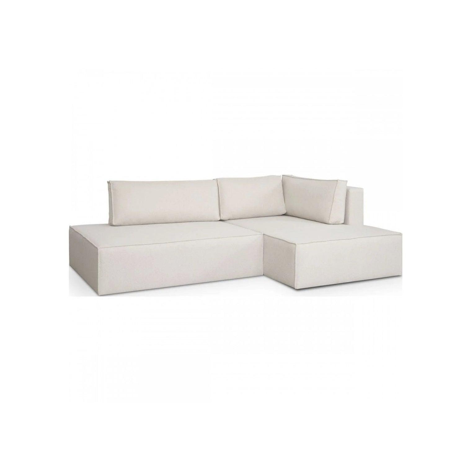 Sofá en L Derecho Leónidas Terciopelo premium Gris 238x78x95