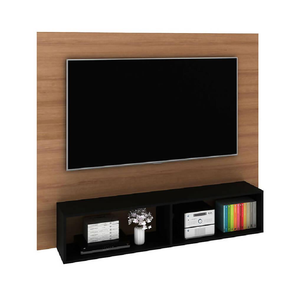 Panel Para Tv Esperanza Almendra/Negro - VIRTUAL MUEBLES