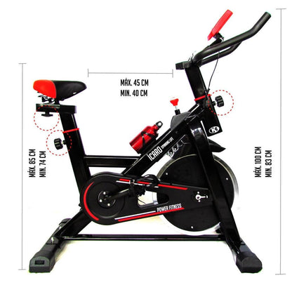 Bicicleta De Spinning Icaro Estática Fija K6 13 Kg - VIRTUAL MUEBLES