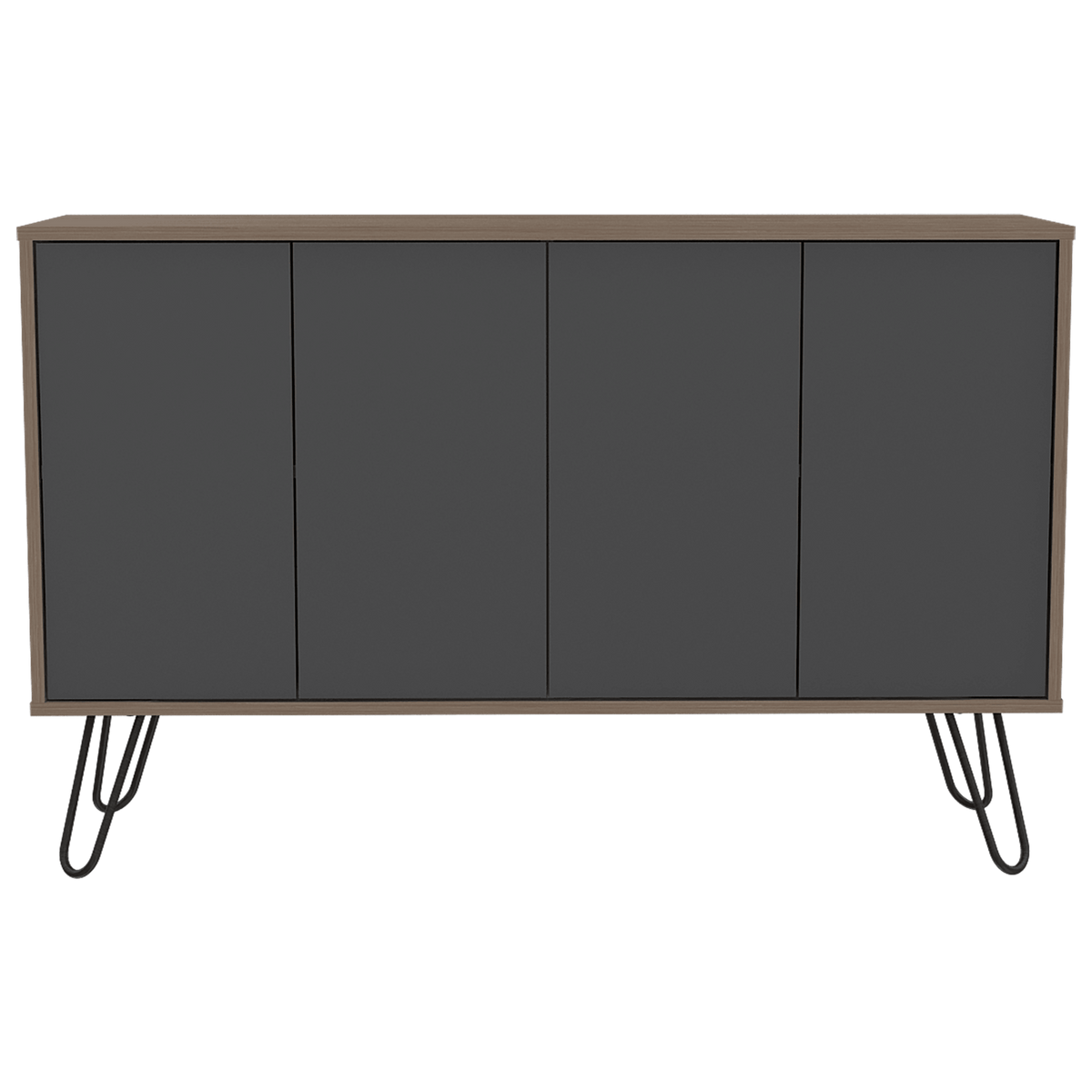Combo para Sala, Lara, Incluye Bar y Mesa Auxiliar, Miel y Plata Oscuro - VIRTUAL MUEBLES