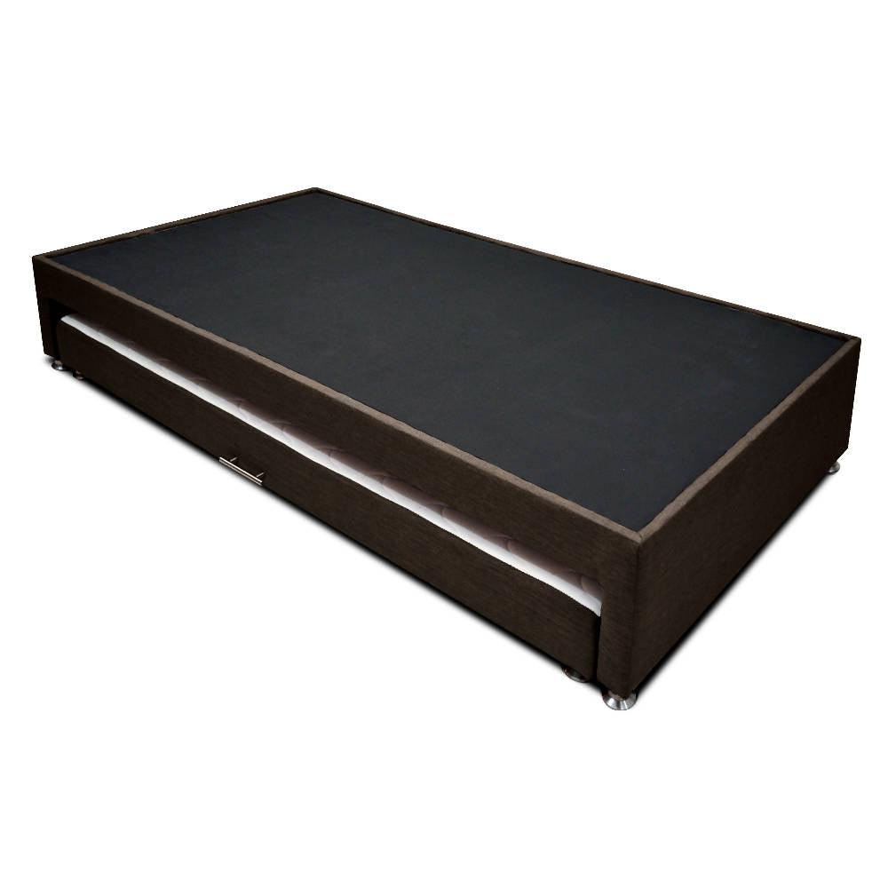 Cama Tarima Dreamer Tela Café 120X190 Cms - VIRTUAL MUEBLES