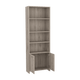 Biblioteca Milán, Humo, con Dos Puertas Abatibles y Cuatro Entrepaños