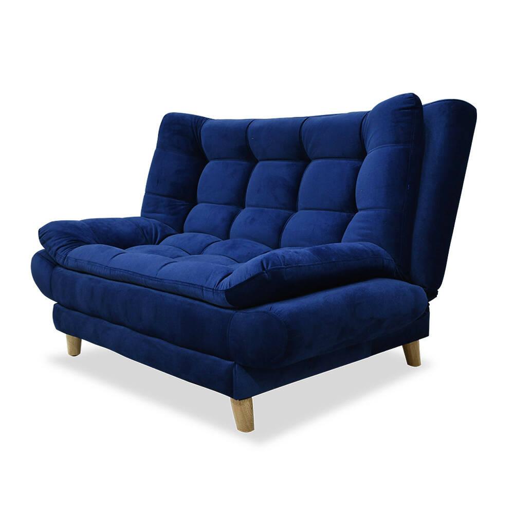 Sofá cama Damasco mini azul lino - VIRTUAL MUEBLES