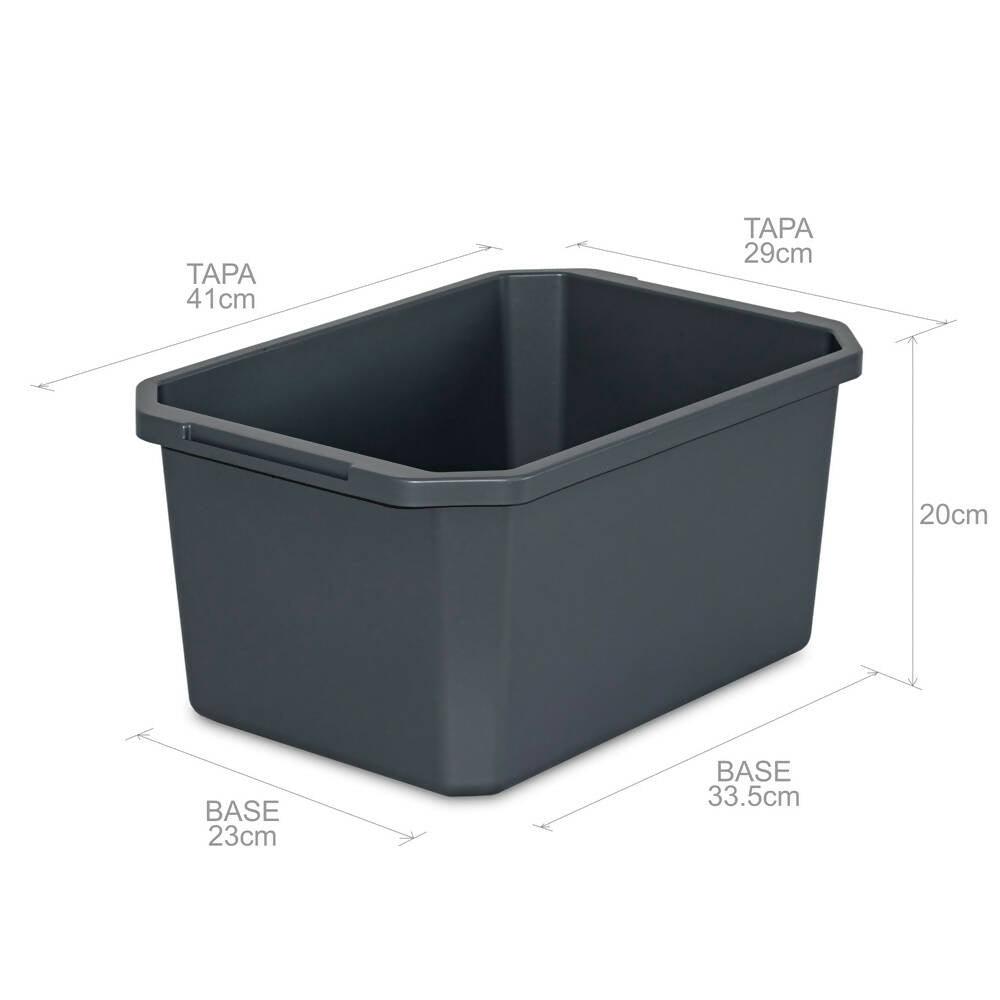 Caja Multiusos Estrabox 16L Gris - VIRTUAL MUEBLES