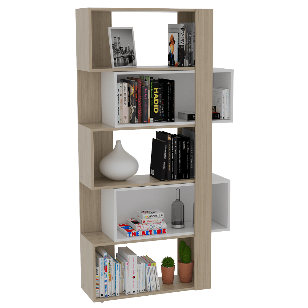 Combo Para Sala Berlin, Incluye Biblioteca Cubo Y Mesa De Centro.