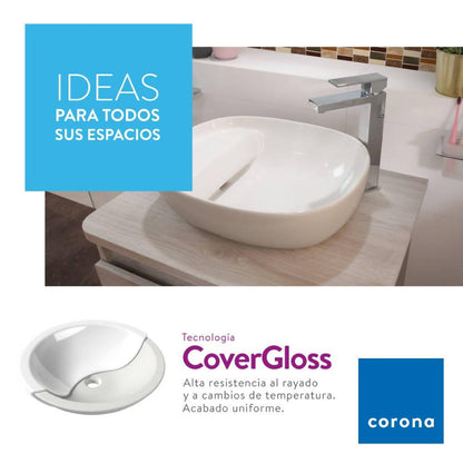 Lavadero Corona Plus 45 Con Estregadero Y Organizador Taupe - VIRTUAL MUEBLES