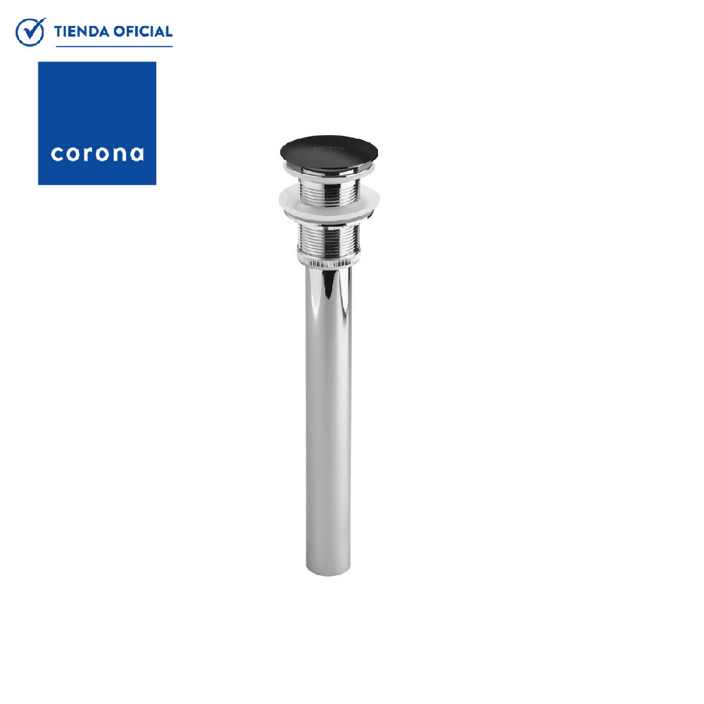 Desagüe Grival Push Metálico sin Rebose Negro - VIRTUAL MUEBLES