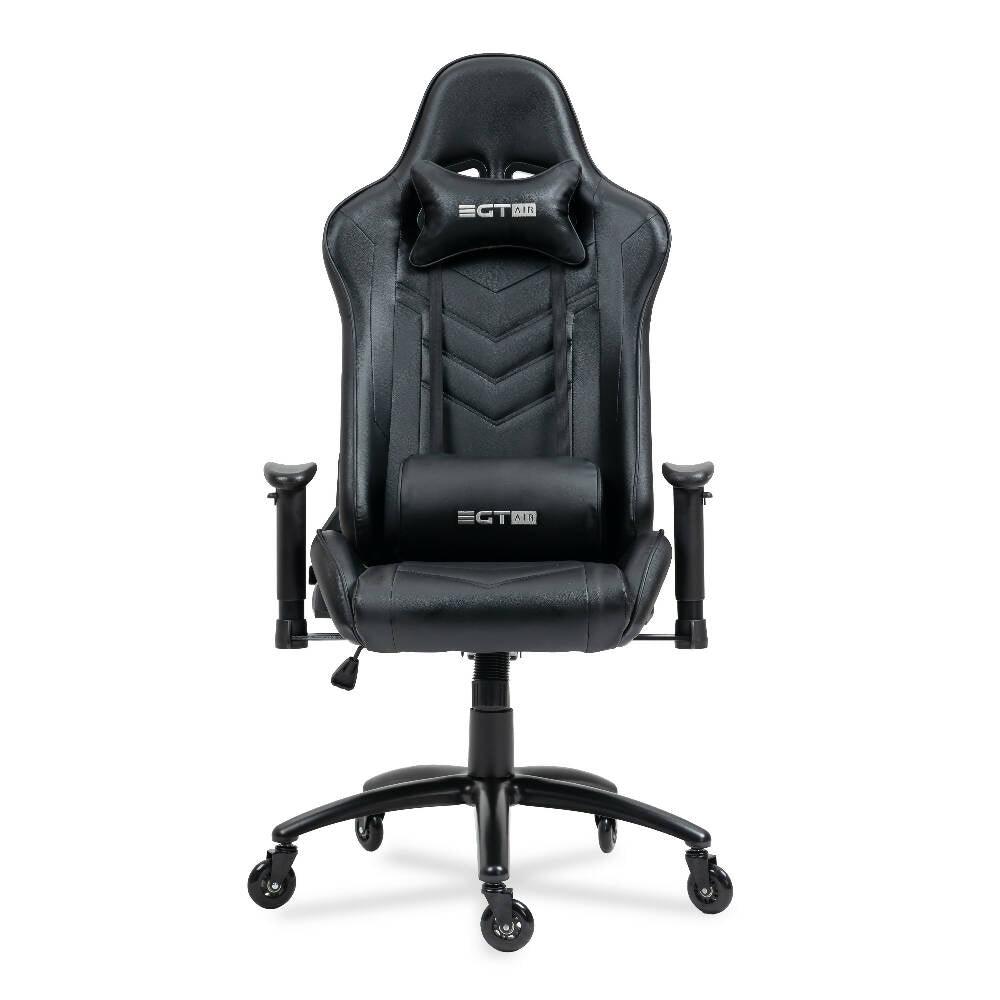 Silla Ergonómica Gamer EGTAIR-10-BB Office/Developer/Gamer en negro con tapizado de cuero sintético - VIRTUAL MUEBLES