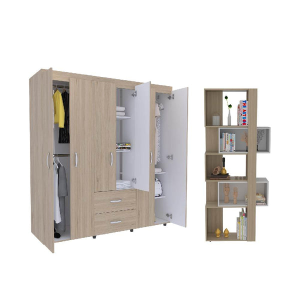 Combo para habitación japónica incluye closet y mesa de noche RTA MUEBLES