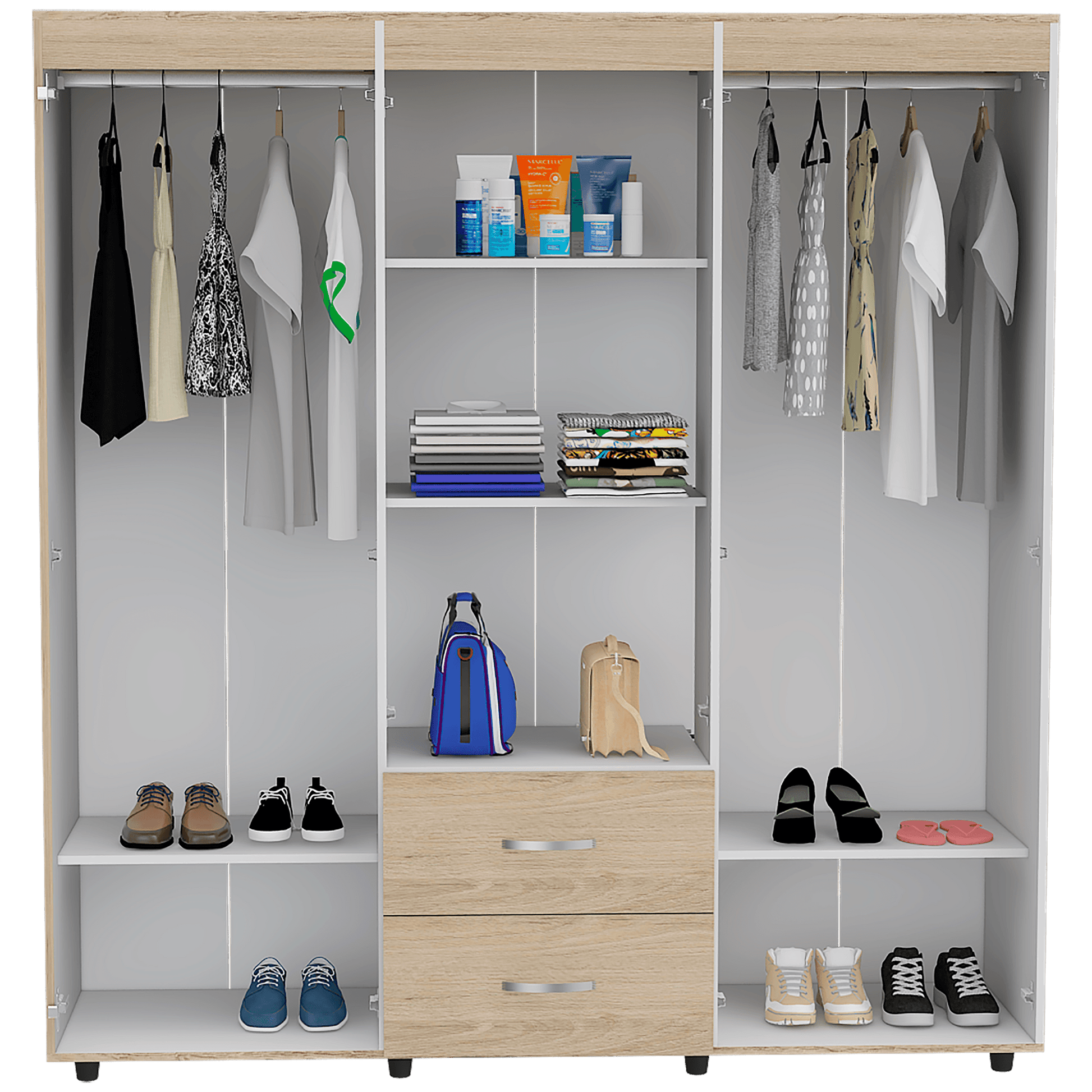 Combo Para Dormitorio Clara Luna Incluye Closet y Mesa Para Tv.