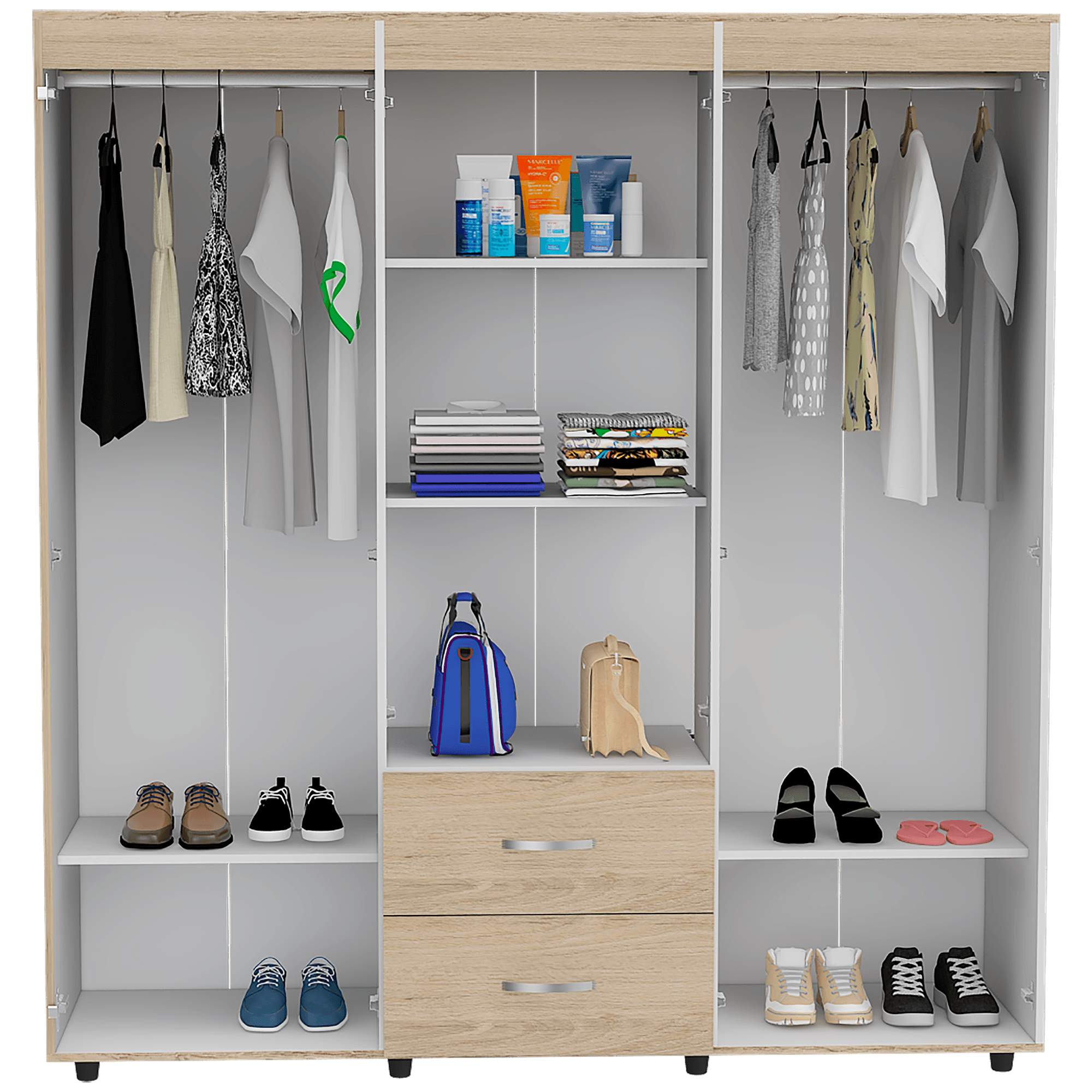 Combo Para Dormitorio Clara Luna Incluye Closet y Mesa Para Tv.